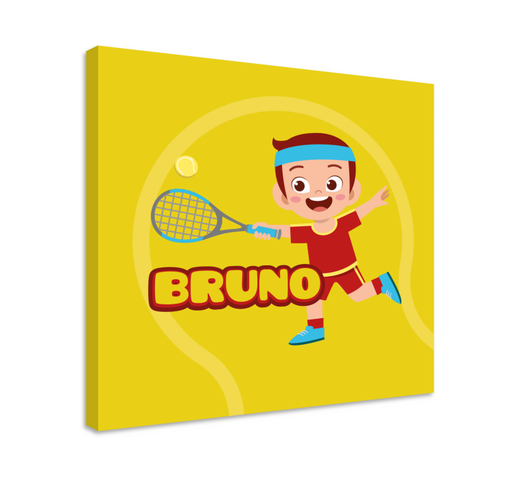 Tennisspiller med navn lerretsbilde spedbarn - Tenstickers