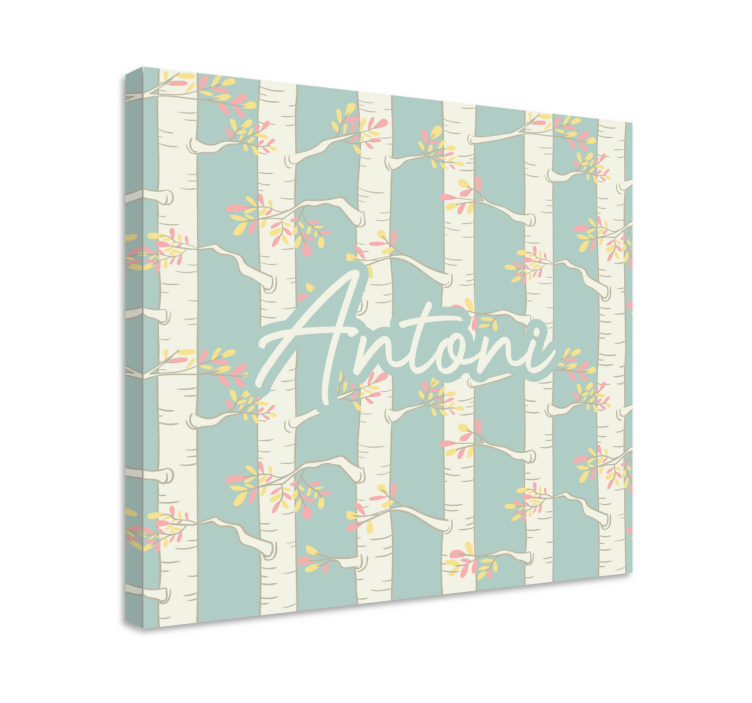 Blomst lerretsbilde bjørkeblomster - Tenstickers