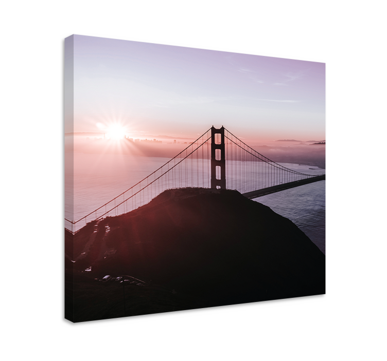 Golden gate bro byer lerretsbilde - Tenstickers