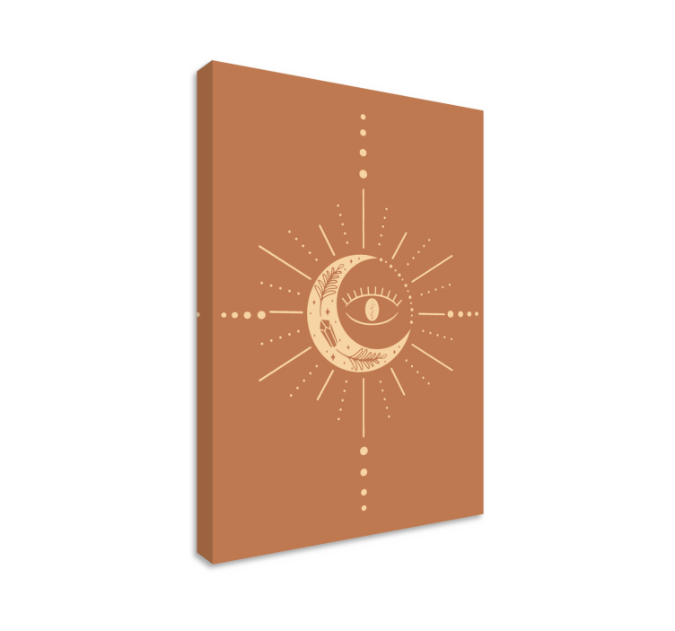 Himmelsk halvmånedesign Abstrakte lerretsbilder - Tenstickers