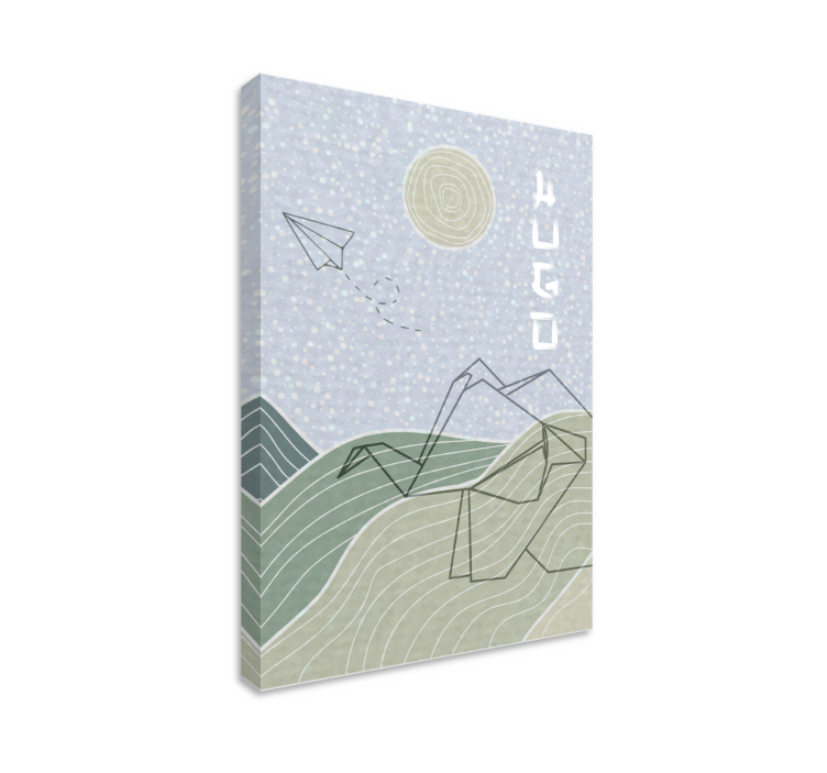 Blå skyer og fugler Lerretstrykk for barn - Tenstickers