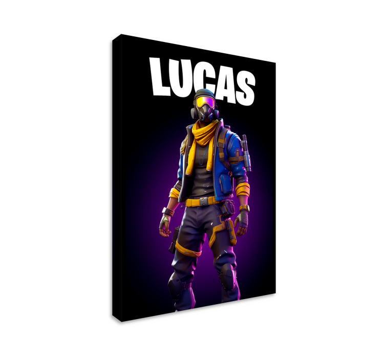 Kriger i solbriller videospill lerretstrykk - Tenstickers