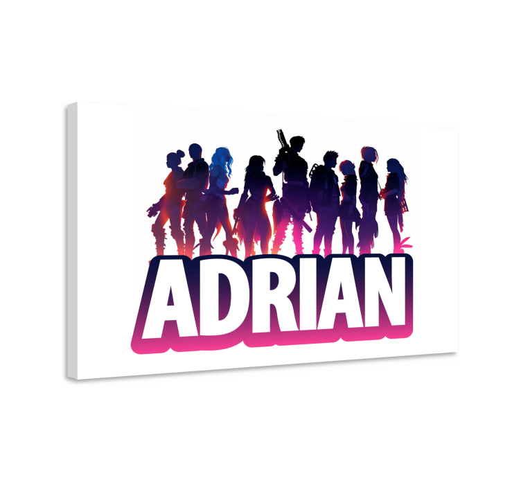 Silhuett av episke karakterer videospill lerretstrykk - Tenstickers