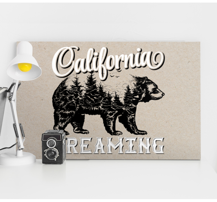 3d lerretsbilder california bjørneeventyr - Tenstickers