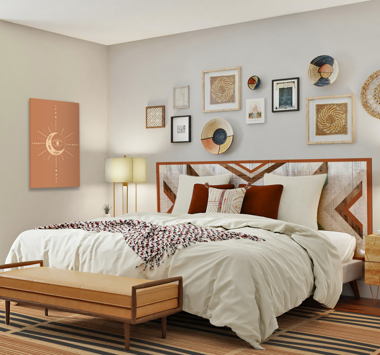 Himmelsk halvmånedesign Abstrakte lerretsbilder - Tenstickers