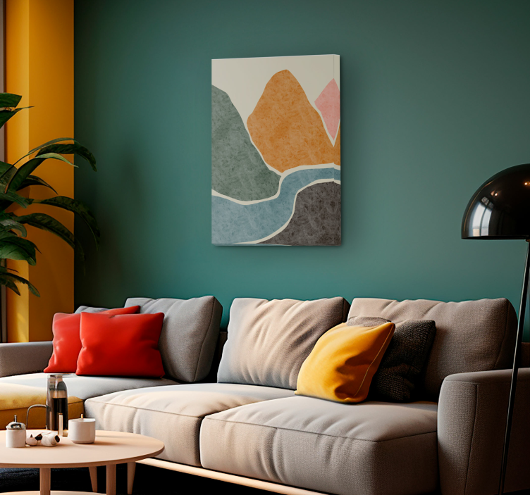 Pintura moderna abstrakt lerretstrykk - Tenstickers