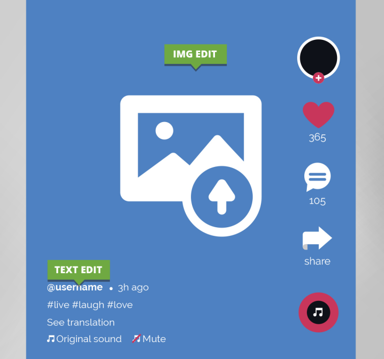 Tik tok egne navn lerretsbilde - Tenstickers