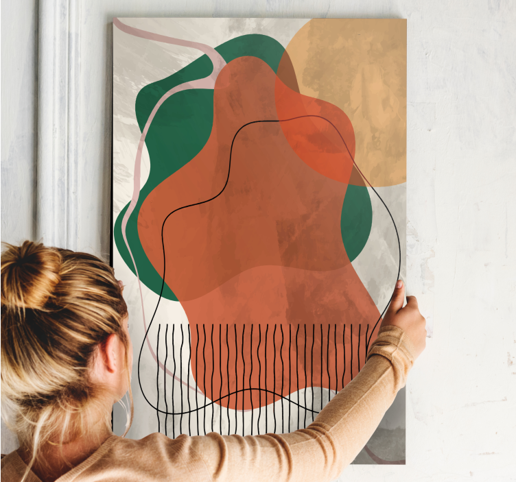 Abstrakt collage kunstverk lerretsbilde kunst - Tenstickers