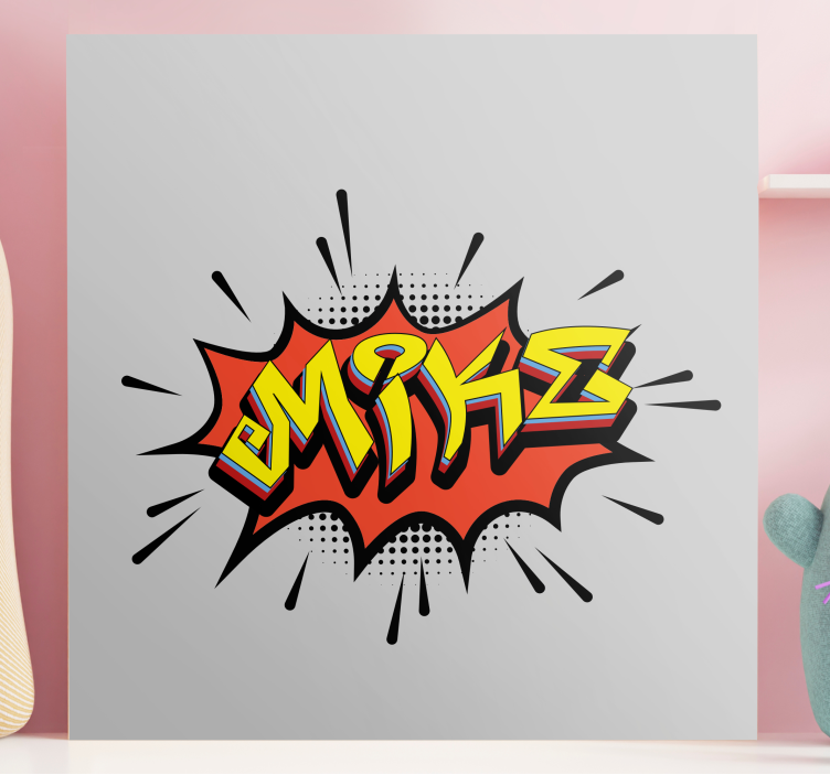 Alfabet lerretsbilde i tegneseriestil - Tenstickers