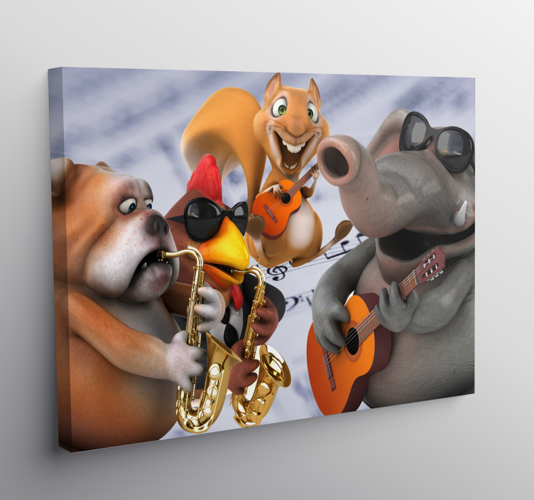 Animales música musikk lerret kunst - Tenstickers