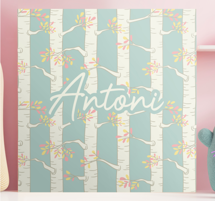 Blomst lerretsbilde bjørkeblomster - Tenstickers