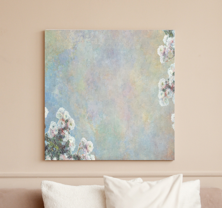 Blomst lerretsbilde delikat blomstermotivasjon - Tenstickers