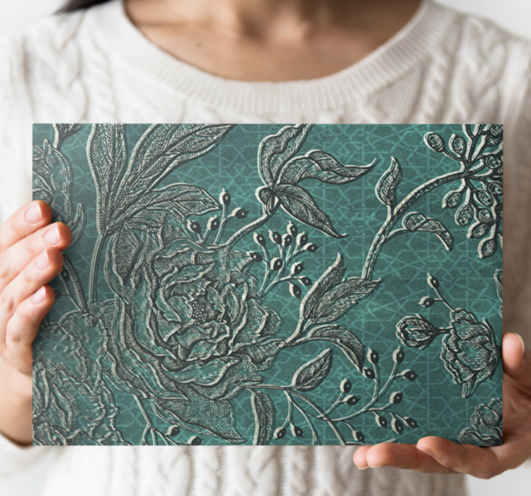 Blomst lerretsbilde elegant botanisk komposisjon - Tenstickers