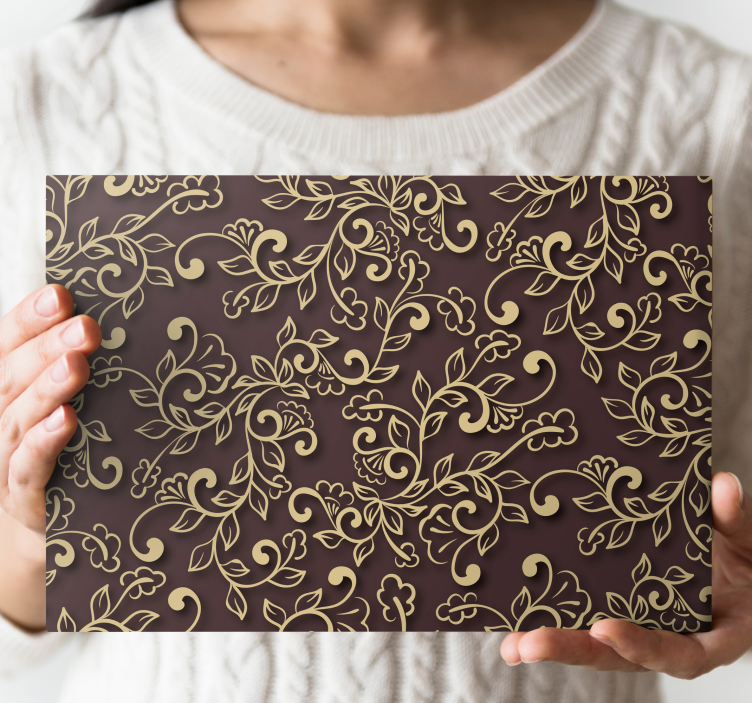 Blomst lerretsbilde med elegant botanisk arrangement - Tenstickers