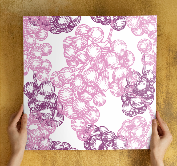 Blomst lerretsbilde med rosa blomstermønster - Tenstickers