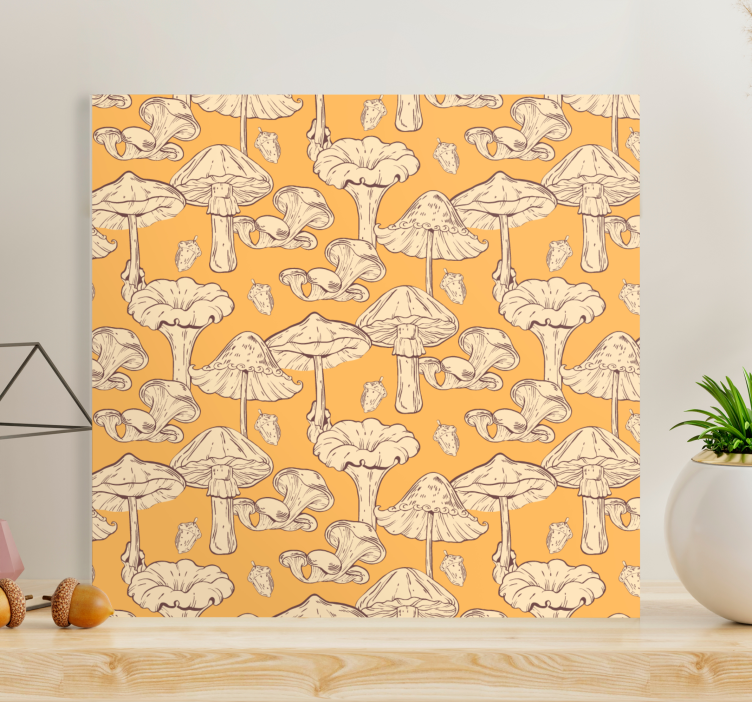 Blomst lerretsbilde med soppmotiv - Tenstickers