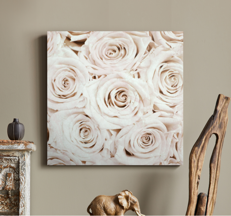Blomst lerretsbilde mild rose blossom - Tenstickers