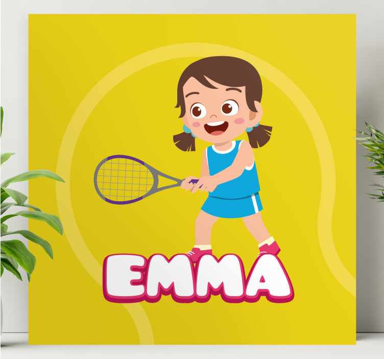 Blomster lerretsbilde tennisjente emma - Tenstickers