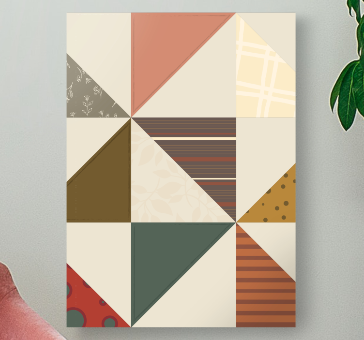 Buddha lerretsbilder med geometrisk mosaikk - Tenstickers