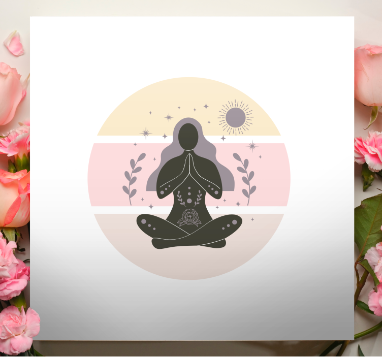 Buddha lerretsbilder med meditasjonsstilling - Tenstickers