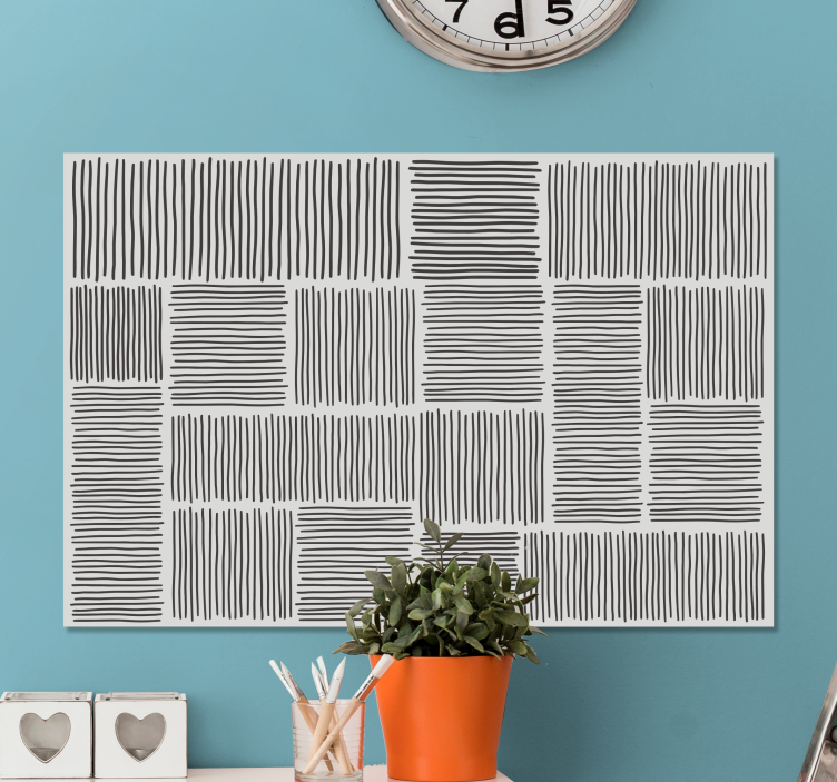 Buddha lerretsbilder med teksturerte svarte linjer - Tenstickers