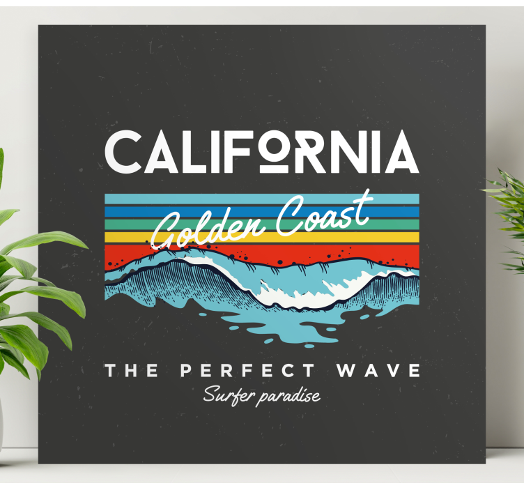 California surferbølger byer lerretsbilde - Tenstickers