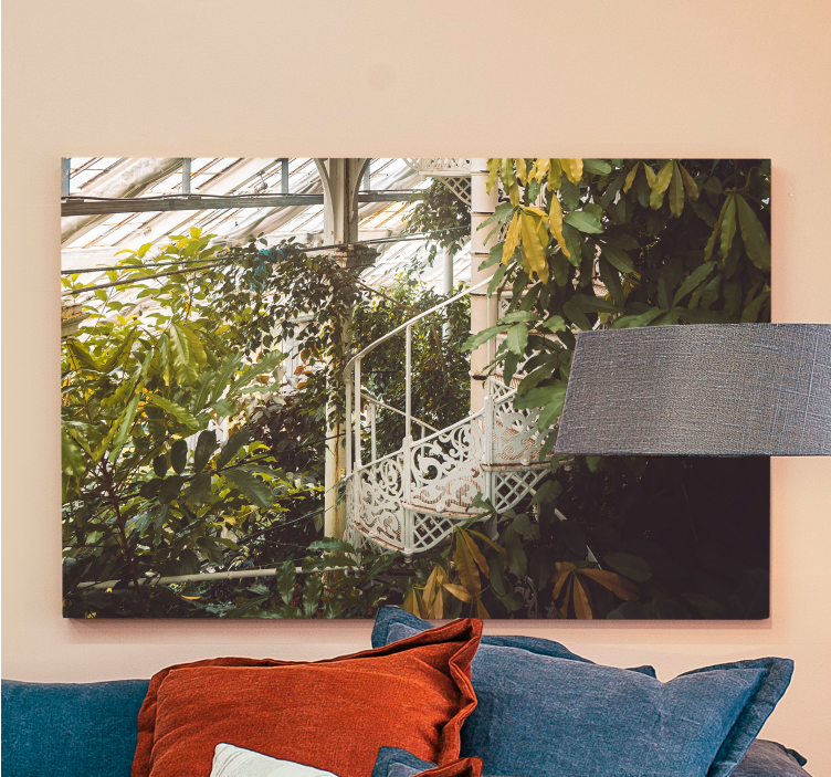 Cottagecore botanisk lerretsbilde landskap - Tenstickers