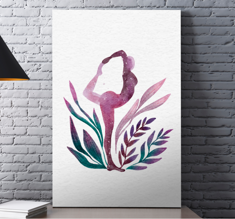 Dansere lerretsbilde graceful ballet silhouette - Tenstickers