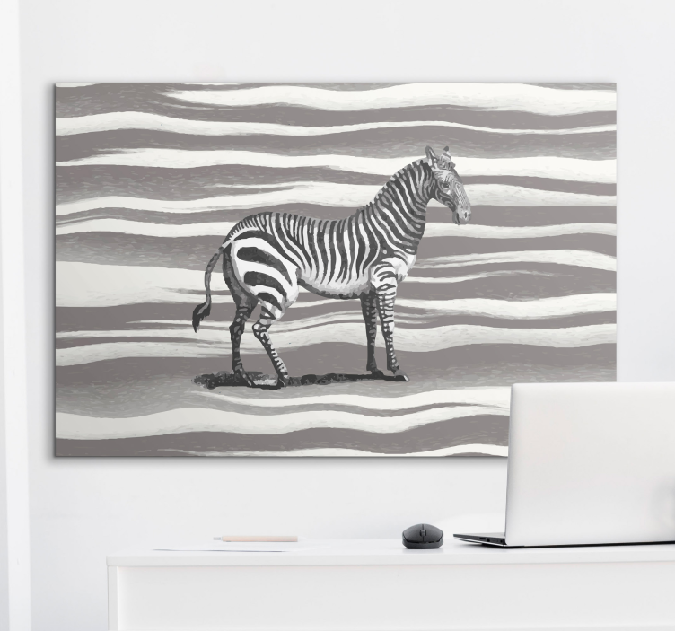 Dyr lerretsbilde med zebrastriper design - Tenstickers