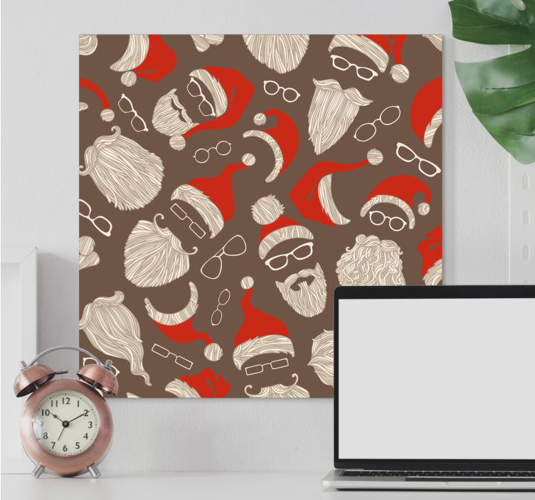 Festlige nisseansikter dyr lerretsbilde - Tenstickers