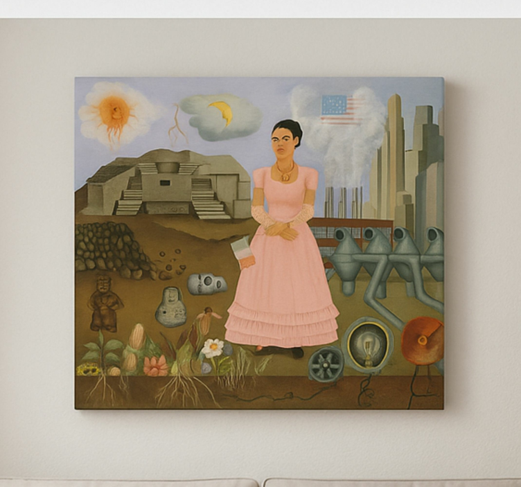 Frida khalo ved grensen kunst lerretsbilde - Tenstickers