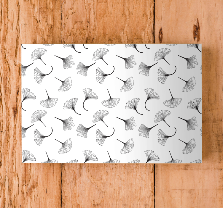 Ginkgo blad inspirasjon blomst lerretsbilde - Tenstickers