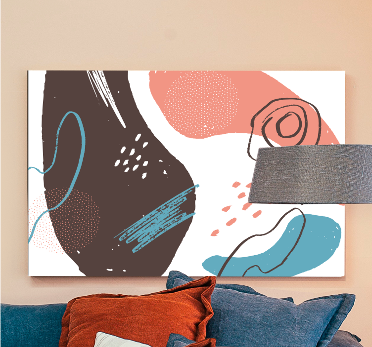 Grunge veggkunst børste lerretsbilde kunst - Tenstickers