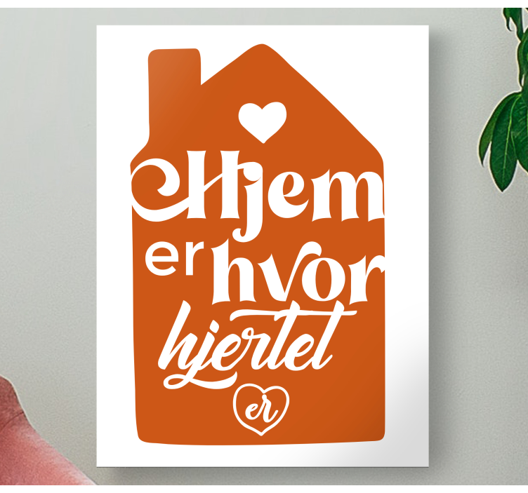 Hjemme er der hjertet er lerretsbilde motivasjon - Tenstickers