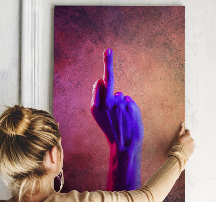 Juvenil f * ck deg lerretsbilde ungdom - Tenstickers