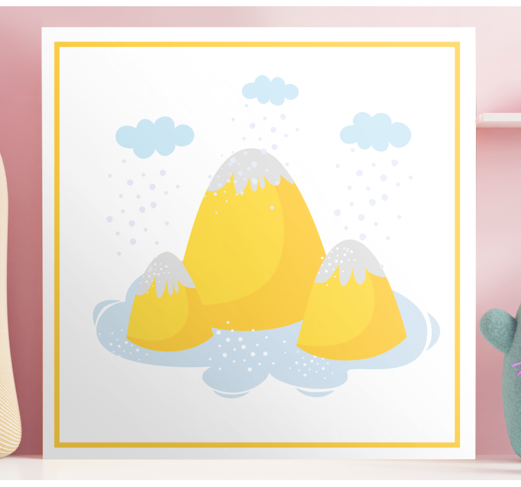 Landskaps lerretsbilde gule fjelltopper - Tenstickers