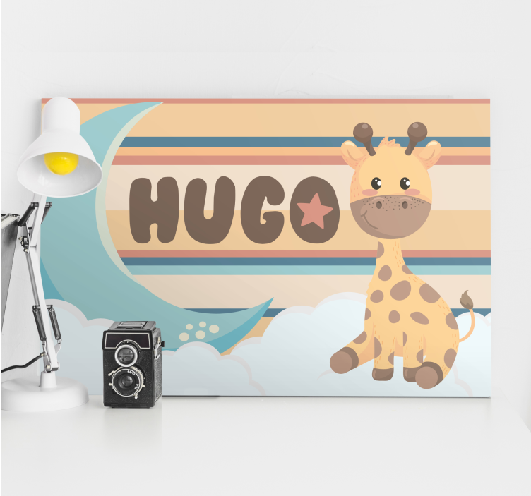 Leken giraffdesign baby lerretsbilde - Tenstickers