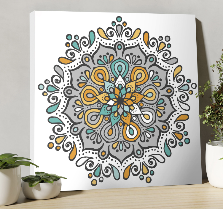 Lerretsbilde mandala intrikat mandala design - Tenstickers