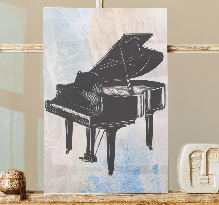 Lerretsbilde musikal grand piano stil - Tenstickers