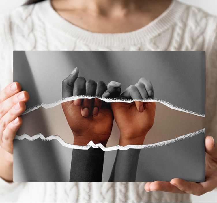 Lerretsbilde personer hender sammen - Tenstickers