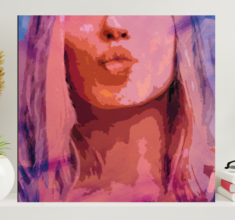 Lerretsbilde personer stilfullt kyss portrett - Tenstickers