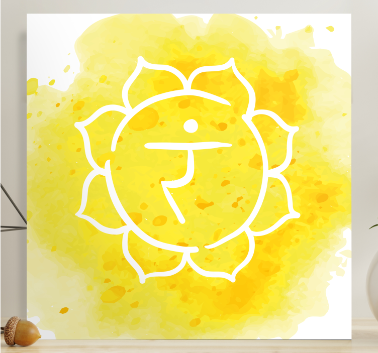 Lerretsbilde zen chakra symbol - Tenstickers