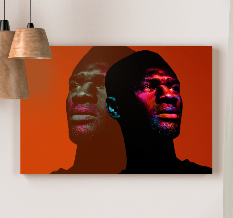 Levende profilportrett lerretsbilde personer - Tenstickers