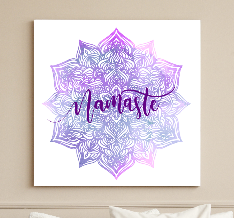 Lilla mandala namaste mandala lerret vegg kunst - Tenstickers
