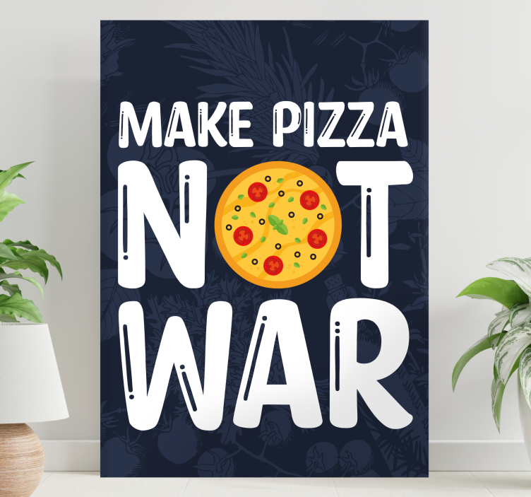Morsomme sitater lager pizza lerretsbilde tekster - Tenstickers