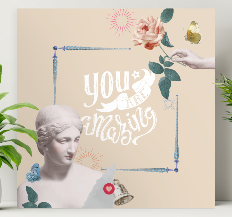 Motiverende sitat med statue lerretsbilde motivasjon - Tenstickers