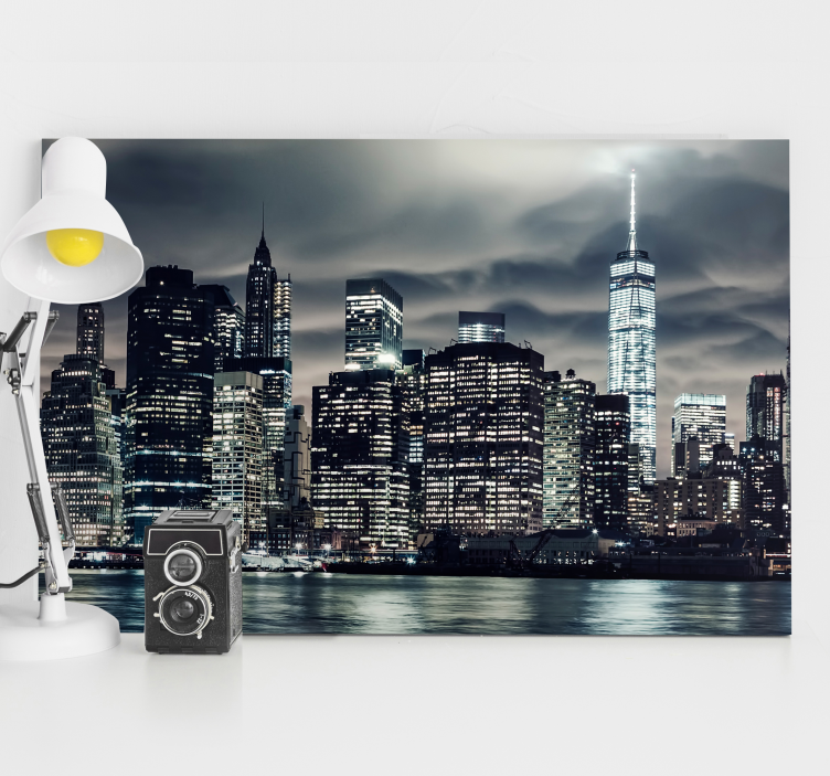 New york skyline byer lerretsbilde - Tenstickers