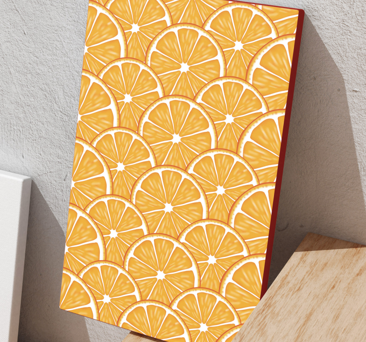Oransje mønster frukt lerret - Tenstickers