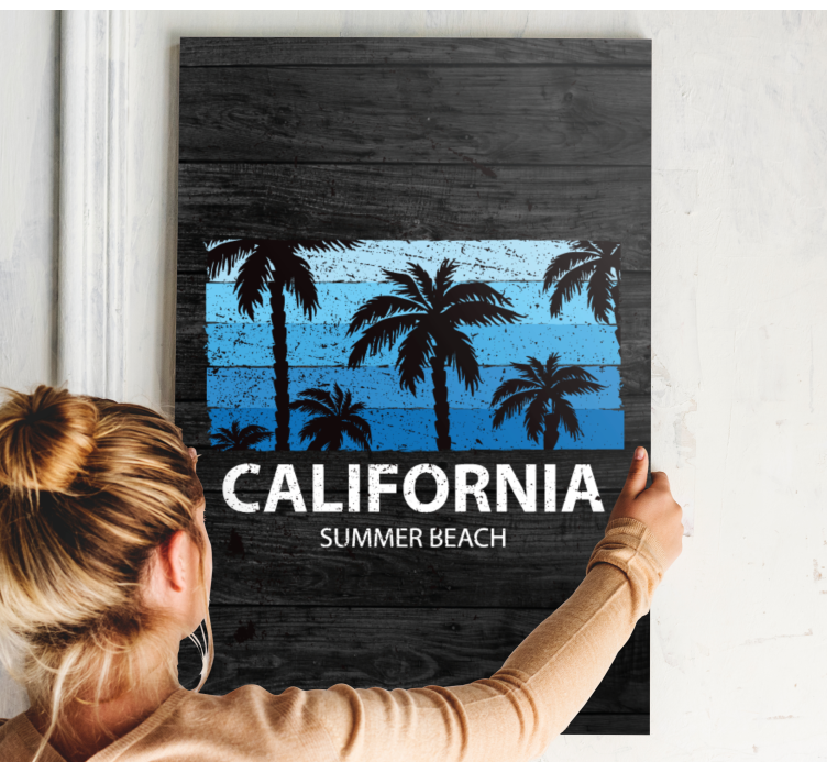 Palm trees california byer lerretsbilde - Tenstickers