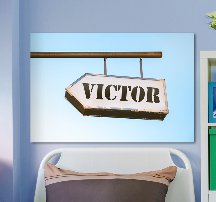 Personlig navneskilt lerret - Tenstickers